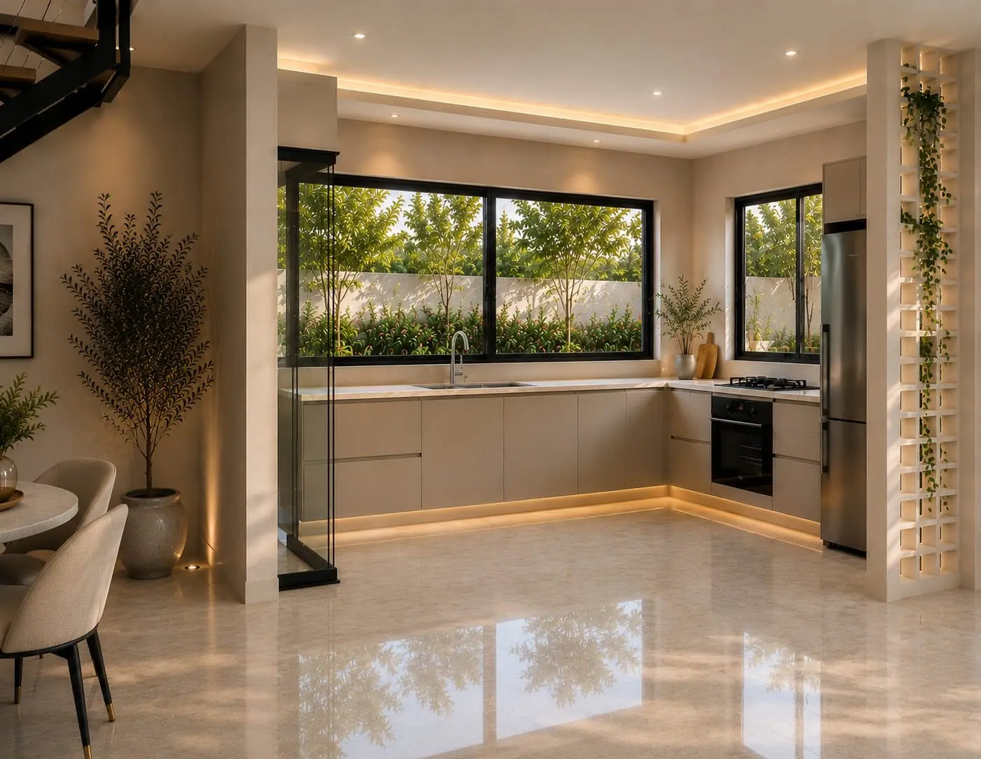 Contemporary kitchen interior concept